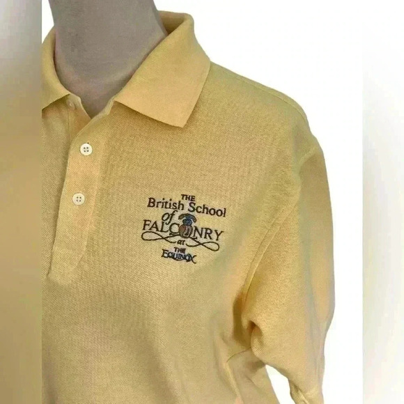 Chestnut Hill Yellow Polo Shirt Men’s Small The British School of Falconry - Picture 1 of 5